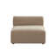 Fauteuil modulaire à dossier bas en velours brun clair Zey Zey-115686277-115686275