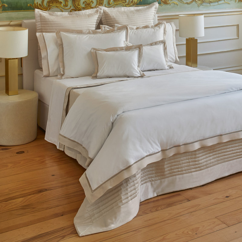 Monroe Quilt, Queen Quilted Coverlet, Latte
