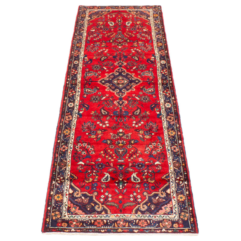 Tapis rouge anadol noué à la main de conception unique 2 pi 11 po x 9 pi 11 po