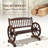 Rustic Wagon-Inspired Solid Wood Patio Bench