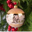 Golden Flowers Glass Christmas Tree Ornaments