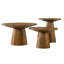 20 po Console ronde en bois avec base piédestal, pour les salons modernes et minimalistes-2090812499