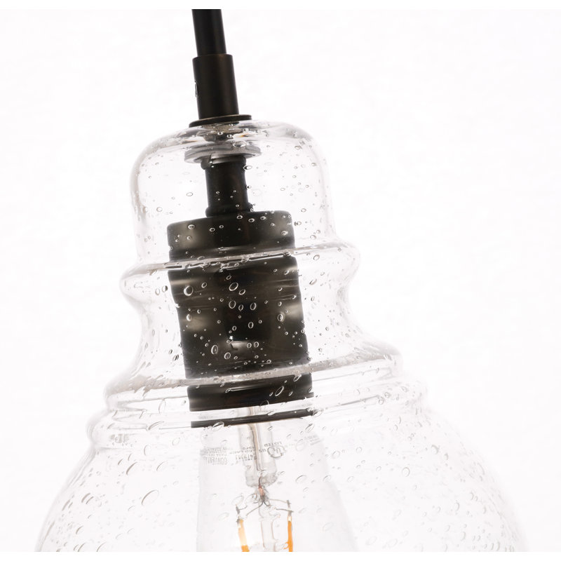 Amara 1 - Light Single Pendant, Black, 9.8" H x 6.25" W x 6.25" D