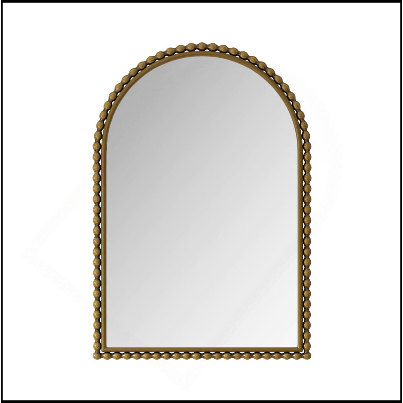 Iron Art Arch Vintage Vanity Mirror, Wall Hanging, Placed On The Table, Suitable For Living Room, Bedroom, Bathroom, Gold