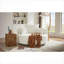 Fauteuil d'appoint pivotant à 360 ° en chenille beige, assise confortable pour les espaces de vie modernes et les chambres à coucher-1522026414