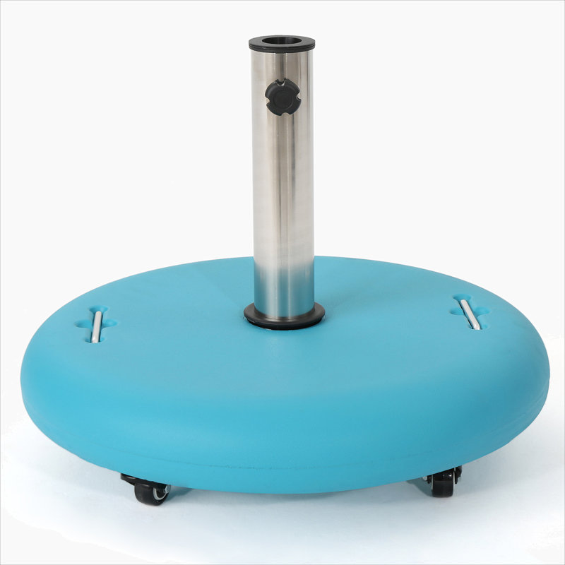 Base de parasol d'extérieur polyvalente pour des moments d'extérieur décontractés et un décor élégant., Sarcelle