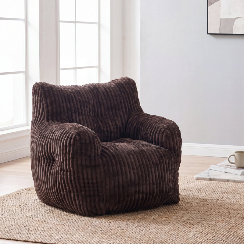 Corduroy Bean Bag Chair, Brown