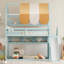 Bunk Bed With Canopy, Slide & Built-In Bookshelves-2082332588