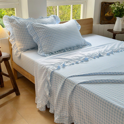 Ensemble de draps Gingham Ruffle
