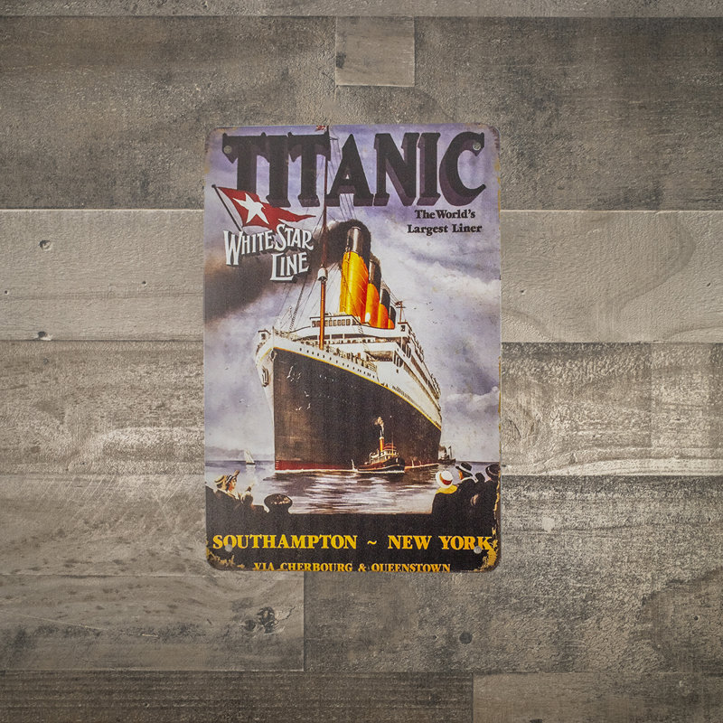 Retro Metal Titanic Wall Art Sign Vintage Movie Ad Poster Nautical Bar Pub Decor Retro Metal Titanic Wall Art Sign Vintage Movie Ad Poster Nautical Bar Pub Decor