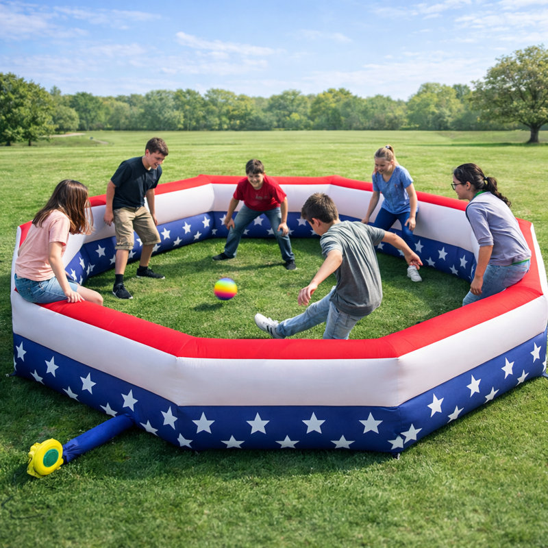Fosse à balles gonflable Gaga de 15 pi avec souffleur Connsann - aire de jeu extérieure durable pour les fêtes d'enfants et de famille