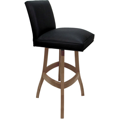 Swivel Wood Extra Tall Bar Stool On S-base