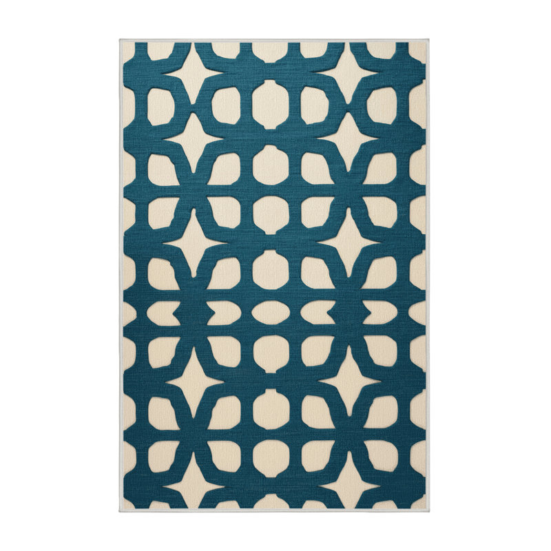 Tapis beige en treillis lavable à la machine, Rectangulaire 2 pi x 3 pi