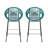 Brookswood 28.5" Seat Height Patio Bar Stools With PE Rattan And Iron Frame-110811529