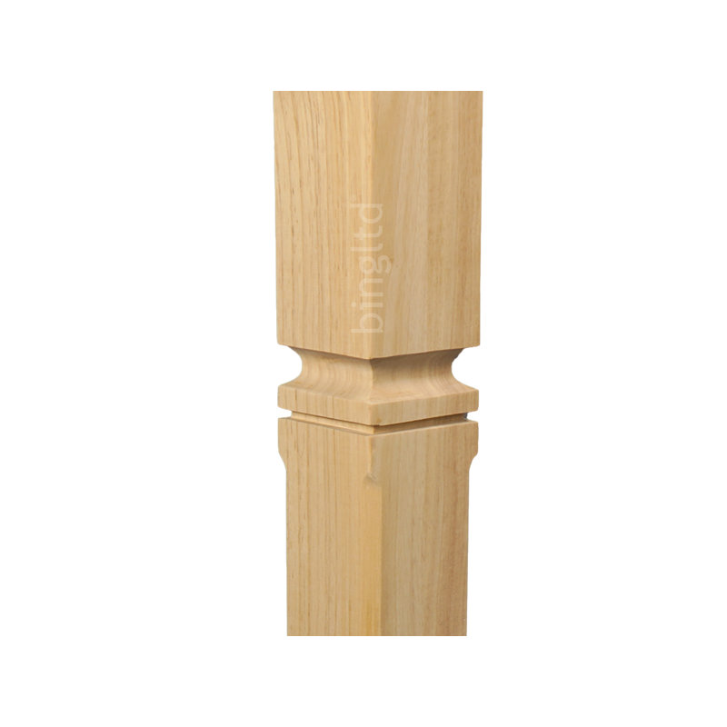 Piédestal rond en bois franc, Brun