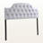 Nawrocki Queen Size Faux Leather Button-tufted Scalloped Headboard, White 53.97'' H X 60.60'' W X 2.30'' D