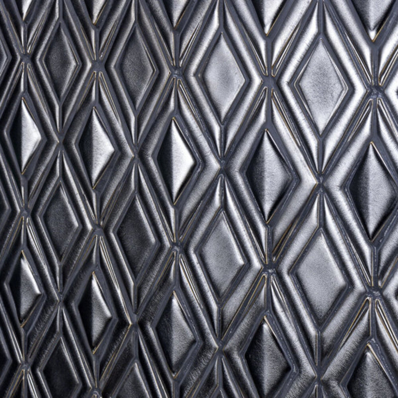 Nabi Jewel 3D Glossy Glass Mosaic Tile, Gunmetal Gray