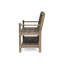 Banc en bois classique gris avec tablette pour un rangement pratique