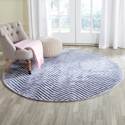 Soho Hand Tufted Viscose Chevron Rug