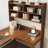 Nut-brown L-Shaped Solid Wood desk-650329680-650329683