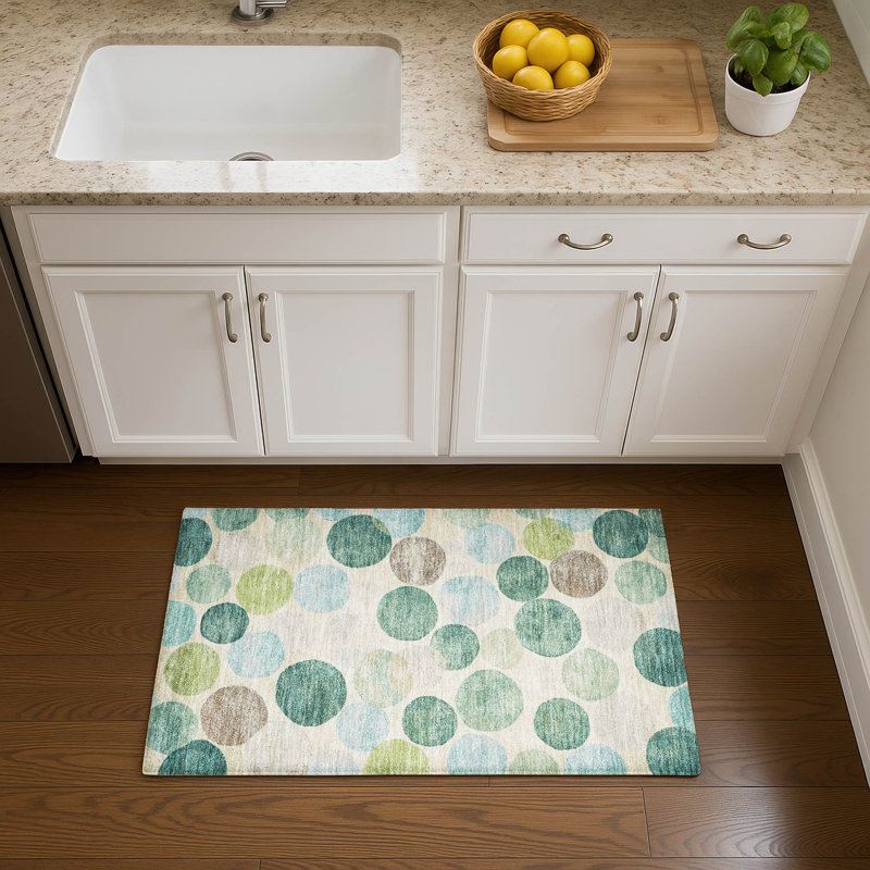 Premium Machine Washable Tiana Geometric Rug, Rectangle 1'8" x 2'6"