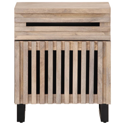 Naiya 50cm W Steel Bedside Table