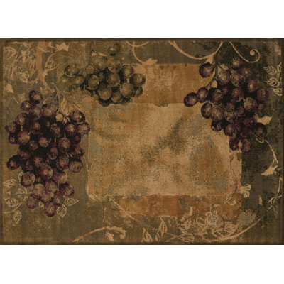 Tapis brun Van Vineyard
