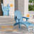 HIPS Folding Adirondack Chair Adjustable Chair with Ottoman Fire Pit Patio Chair for Outdoor-327413704