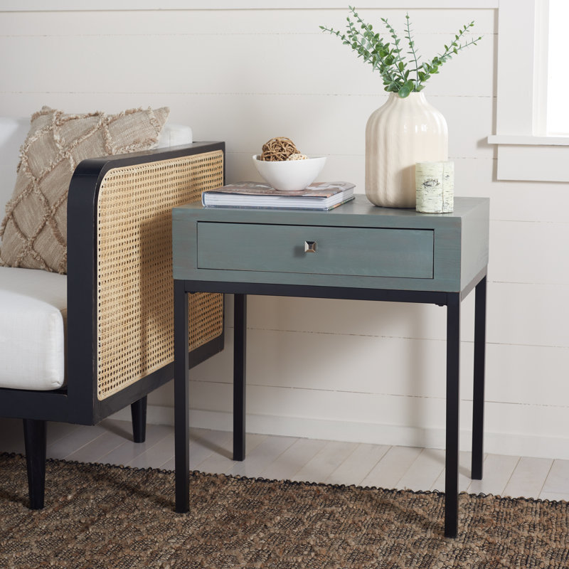 Table de bout avec rangement Joanna, Gris cendré