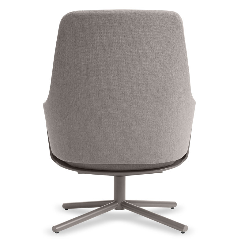 Lock Swivel Armchair, Condit Silver Gray 100% Polyester, Silver Gray