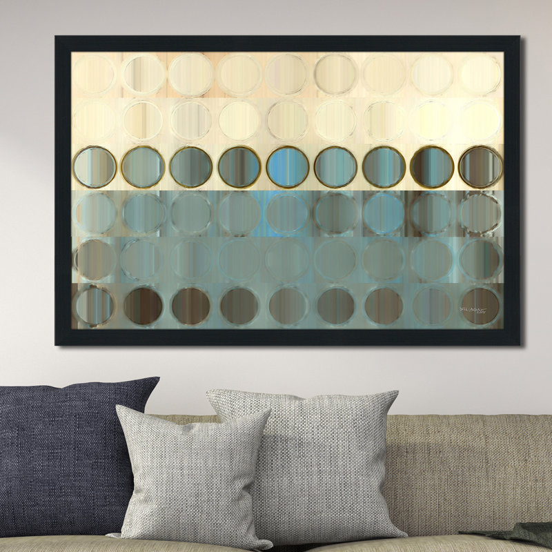« cercles et carrés # 18 », impression, H 28 po x l 48 po x P 1,5 po, Toile tendue