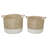 Seagrass Handmade Two Toned Decorative and Functional Storage Basket with Handles
