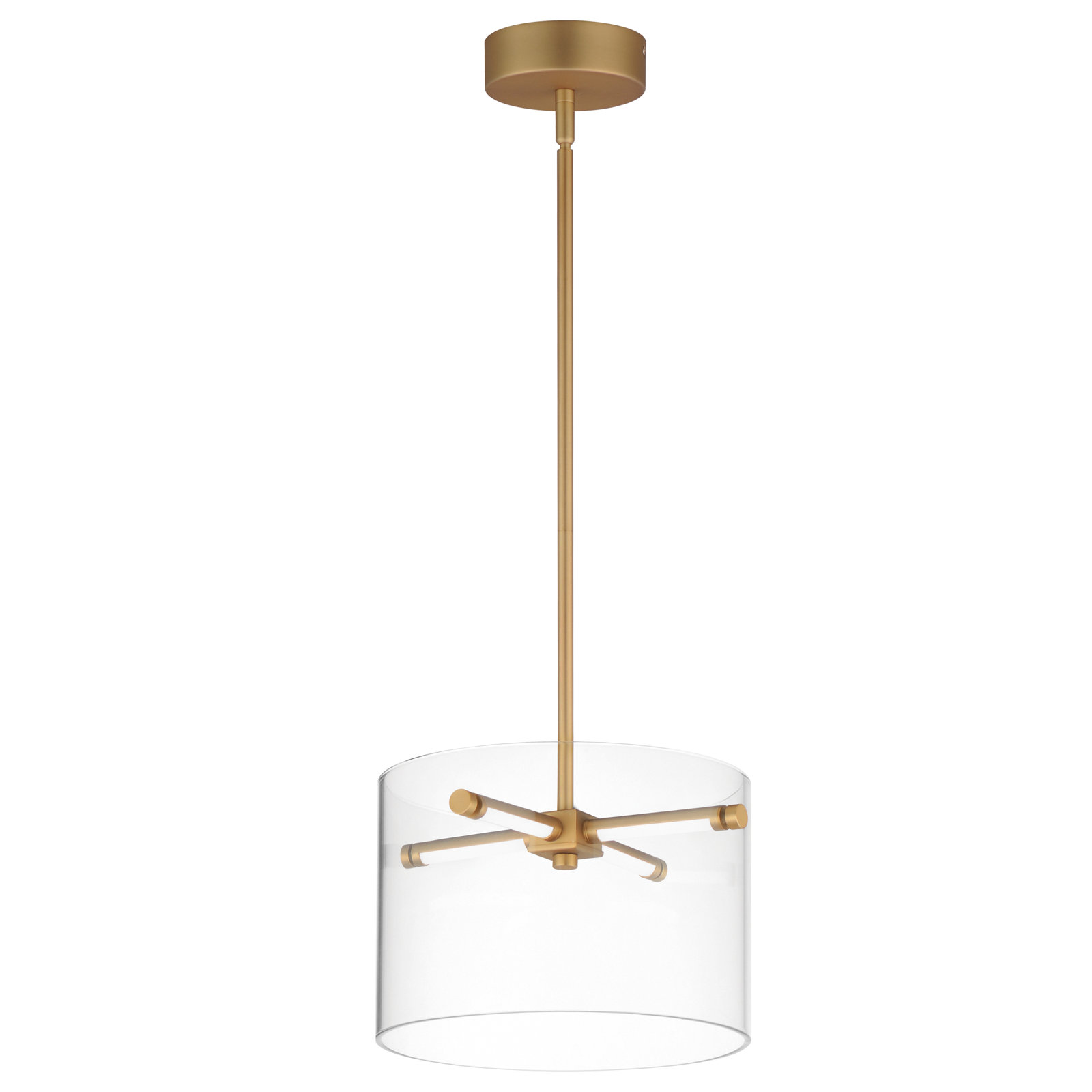 Maija Single Light Glass Dimmable LED Pendant, Gold