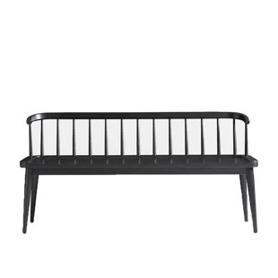 Black Solid Wood Dining Room Bench Solid Wood Bench