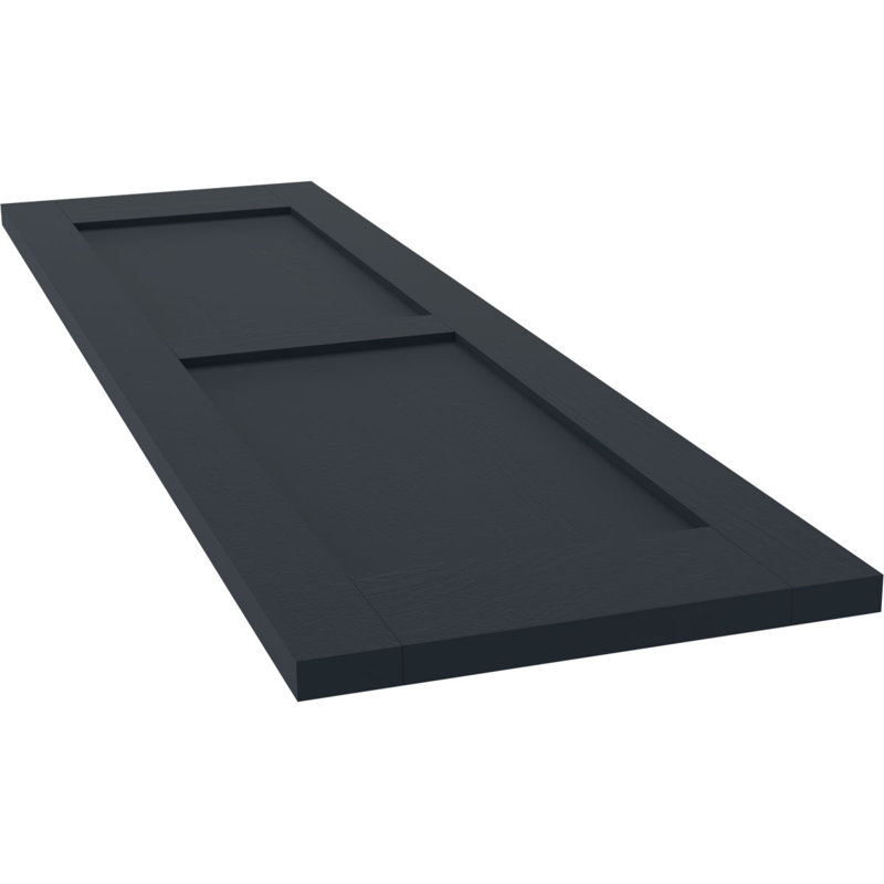 Americraft Two Equal Flat Panel Shutters (Per Pair), 12", Starless Night Blue, 46"