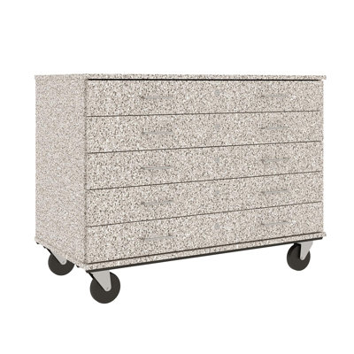 Mobile 5 Compartment Manufactured Wood Classroom Cabinet