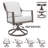 Anorah Powder Coated Steel Outdoor Dining Swivel Armchair with Cushions