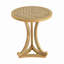 Table d'appoint ronde en bois - Table de bout élégante à base courbée pour le salon, la chambre à coucher ou le patio