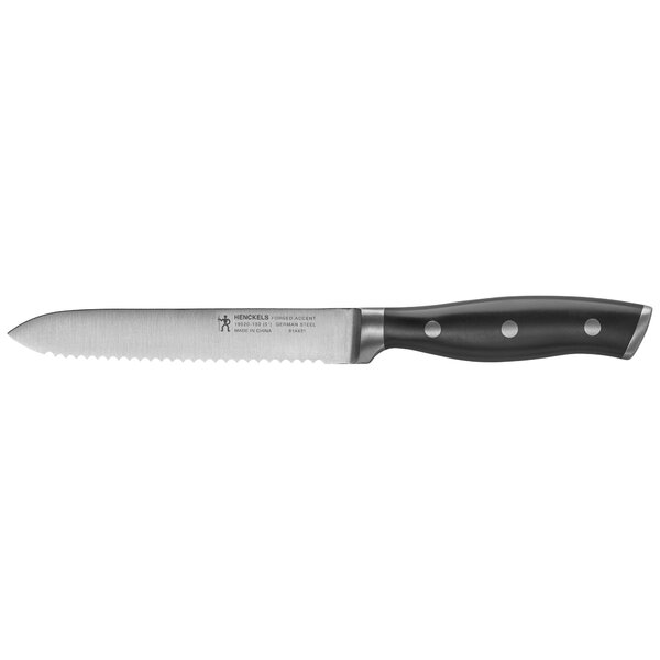 Henckels Solution 5-inch Serrated Utility Knife, serrated edge