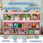 Organisateur de boîtes à jouets 39,4 po H, rangement pour animaux en peluche 240L avec 10 cubes ouverts, bibliothèque pour salle de jeux, chambre d'enfant, chambre de bébé, salon (rose)-974416264