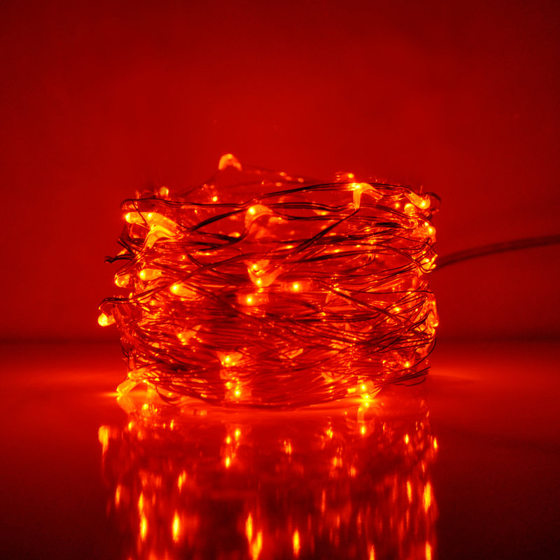 Guirlande lumineuse 100 lumières DEL Geomar, Rouge