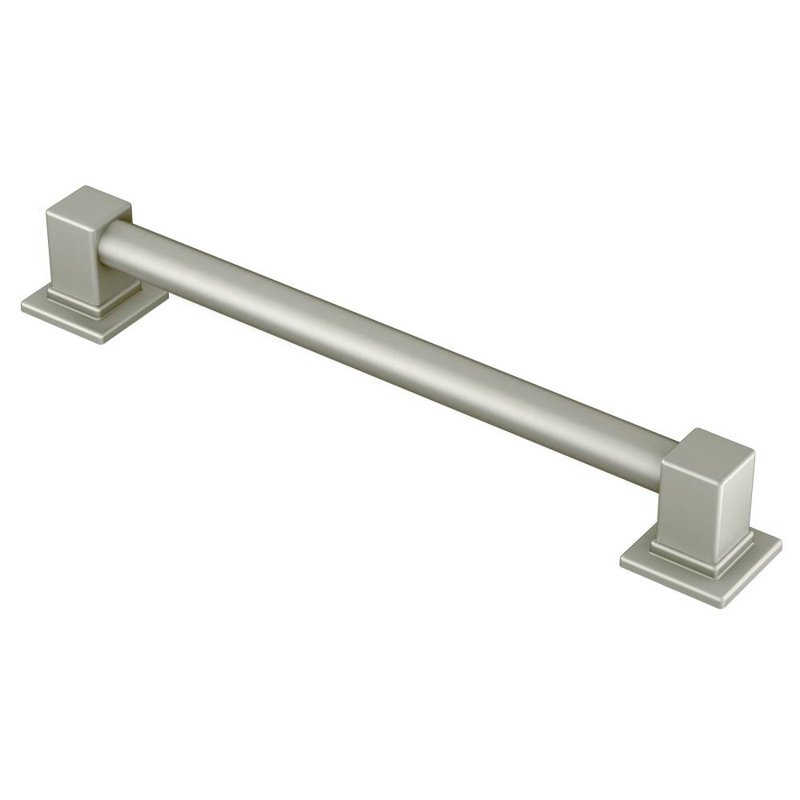 90 Degree 42" Designer Grab Bar, Brushed Nickel, 20.96" W
