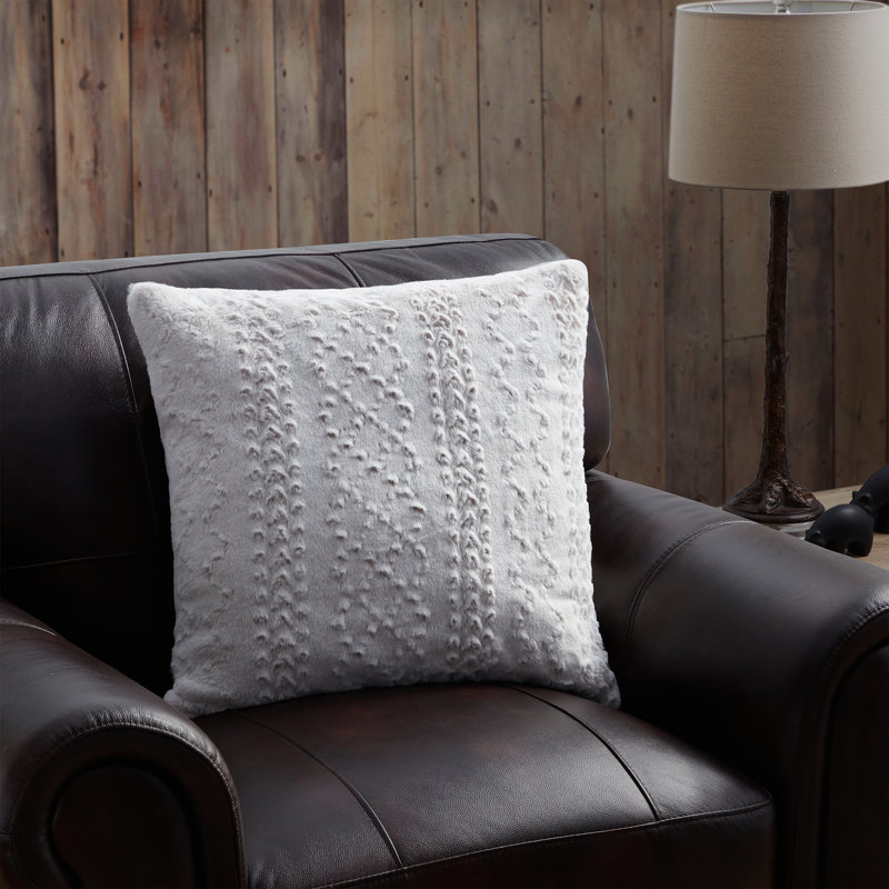 Polyester Throw Square Pillow Cover & Insert, Moonbeam