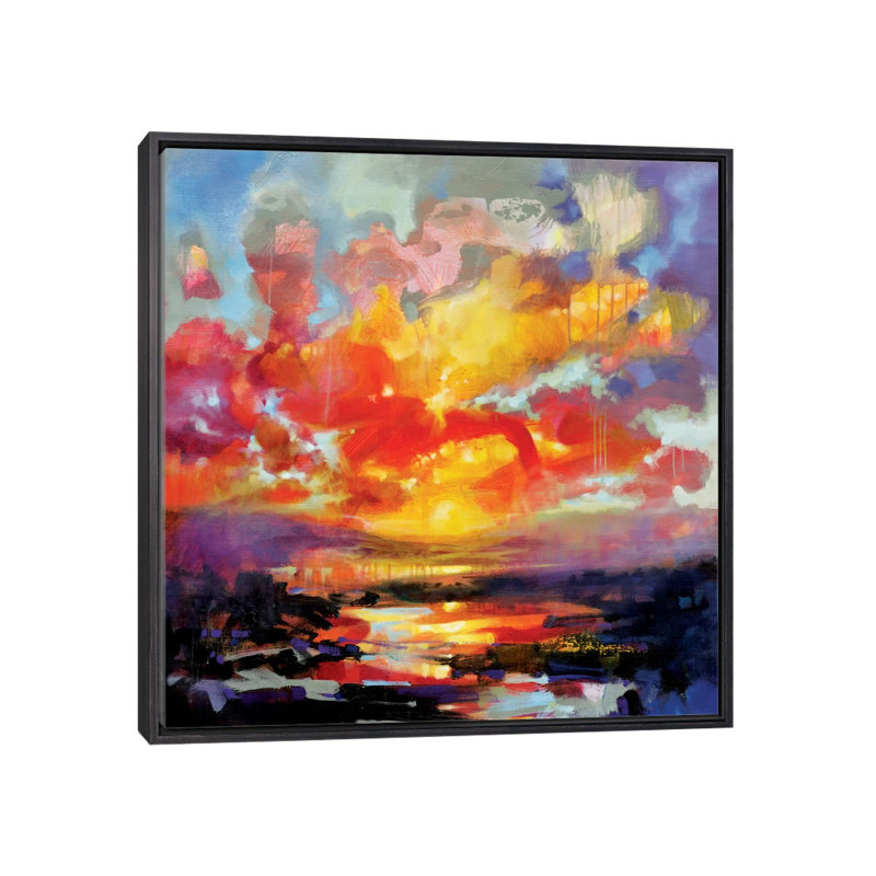 Emerging, Distressed Black Framed Canvas, 18" H x 18" W x 1.5" D, No Mat