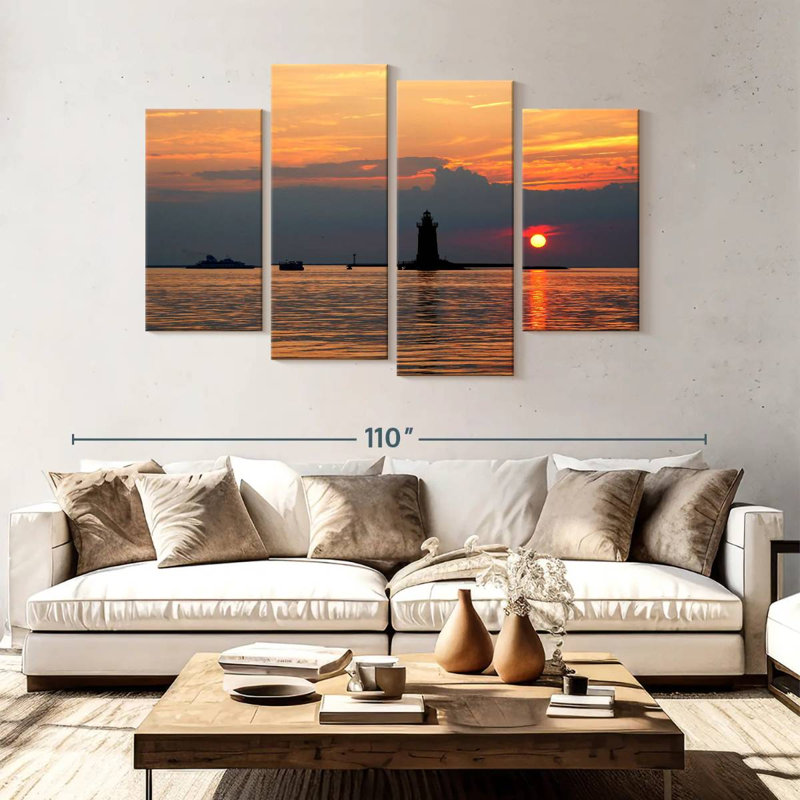 Aletra Cape Henlopen Lighthouse Sunset, 54" H x 84" W