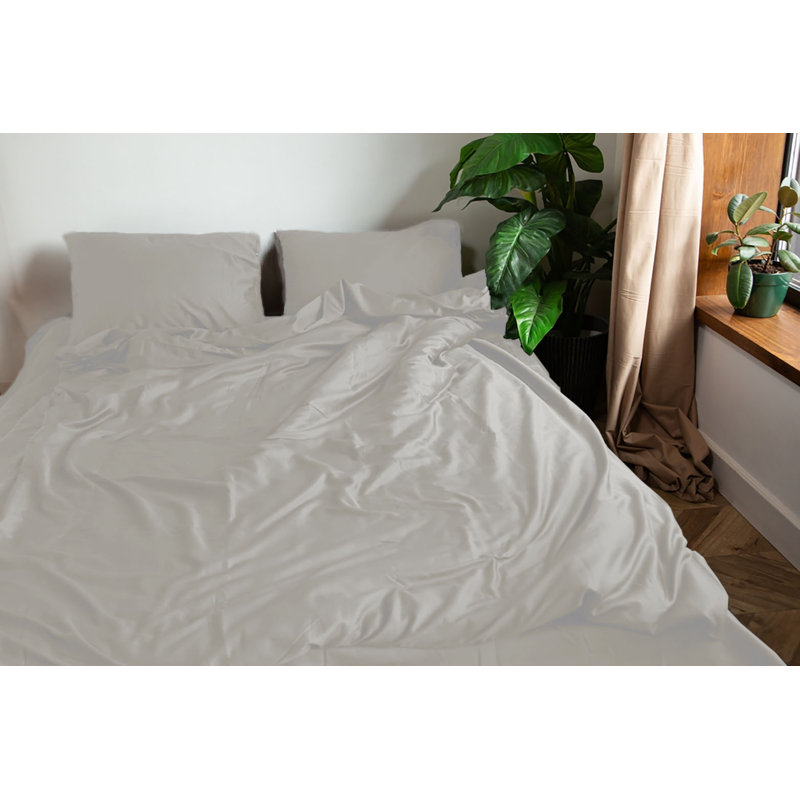  Ensemble de draps Luxury, Ensemble de draps pour grand lit avec 2 taies d'or, Blanc