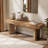 47" Wooden Entryway Bench, Farmhouse Shoe Bench-411580774