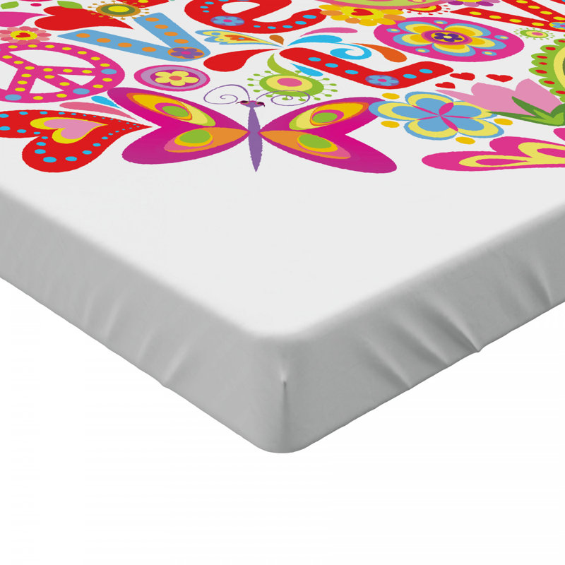 Microfiber Floral Fitted Sheet, Twin XL Fitted Sheet
