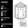 Verona 36" W x 36" D x 73" H Hinged Frameless Shower Enclosure with 3/8  Clear Glass