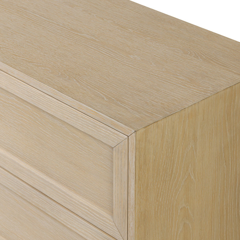 Millie 6 - Drawer Dresser, Light Bleach Oak